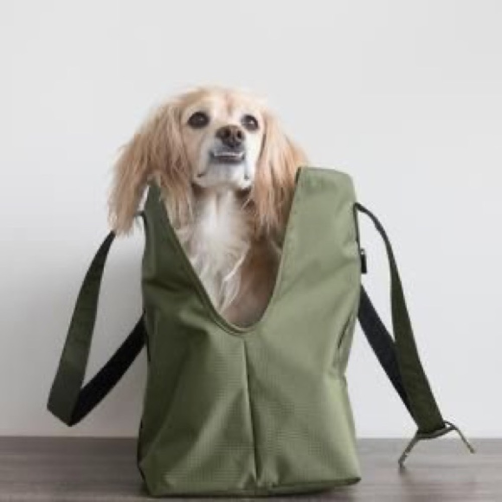 Maxpack dog tote bag in olive green